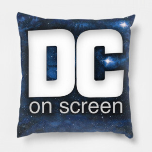 DC on SCREEN Podcast Logo (Blue) Pillow