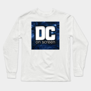 DC on SCREEN Podcast Logo (Blue) Long Sleeve T-Shirt
