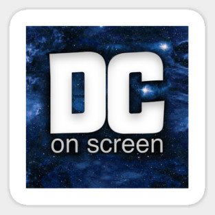 DC on SCREEN Podcast Logo (Blue) Sticker