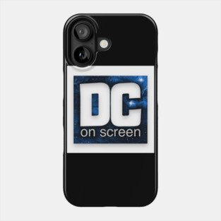 DC on SCREEN Podcast Logo (Blue with Border) Phone Case