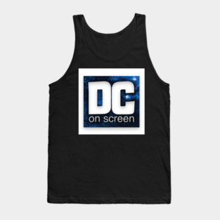 DC on SCREEN Podcast Logo (Blue with Border) Tank Top