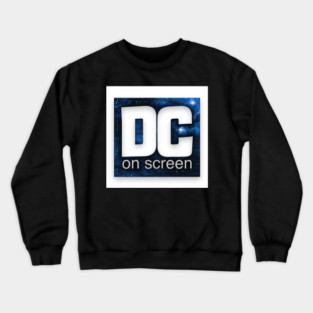 DC on SCREEN Podcast Logo (Blue with Border) Crewneck Sweatshirt