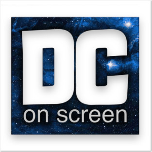 DC on SCREEN Podcast Logo (Blue with Border) Posters and Art