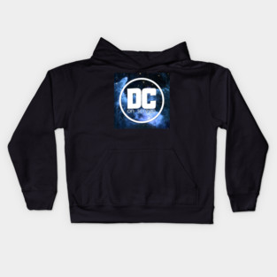DC on SCREEN Podcast Logo (Blue Nebula) Kids Hoodie