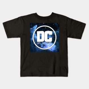 DC on SCREEN Podcast Logo (Blue Nebula) Kids T-Shirt