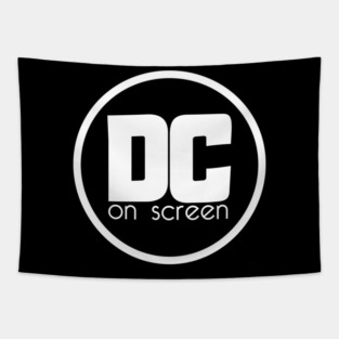 DC on SCREEN Podcast Logo (Black Circle) Tapestry