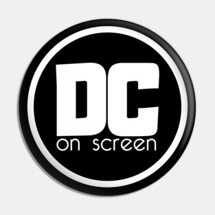 DC on SCREEN Podcast Logo (Black Circle) Pin