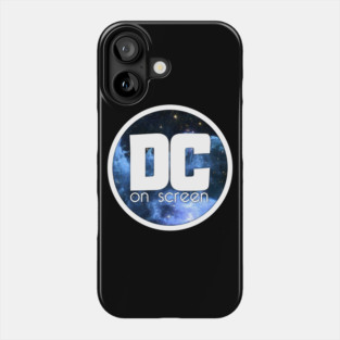 DC on SCREEN Podcast Logo (Blue Nebula Circle) Phone Case