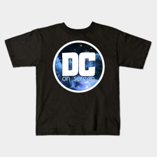DC on SCREEN Podcast Logo (Blue Nebula Circle) Kids T-Shirt