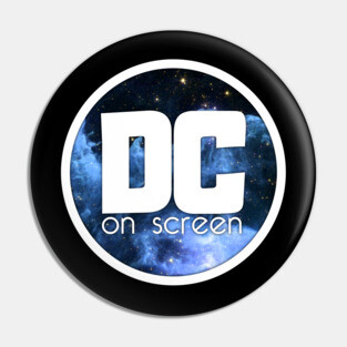 DC on SCREEN Podcast Logo (Blue Nebula Circle) Pin
