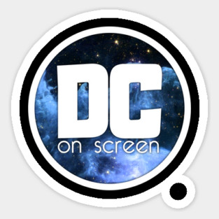 DC on SCREEN Podcast Logo (Blue Nebula Circle) Sticker
