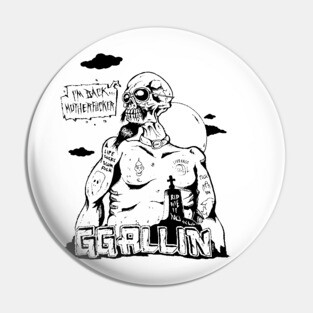 GG Allin Outlaw Scum Vintage \m/ Design Pin