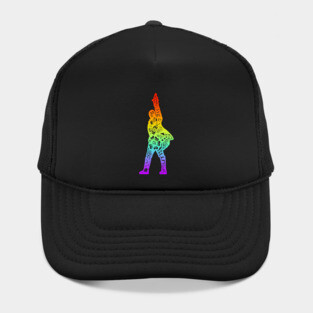 Hamilton Silhouette Rainbow Zentangle Hat