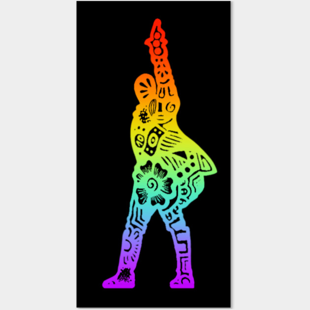 Hamilton Silhouette Rainbow Zentangle Wall Art by MyownArt