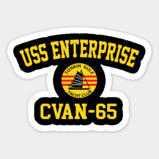 USS Enterprise CVAN-65 Tonkin Gulf Yacht Club Sticker
