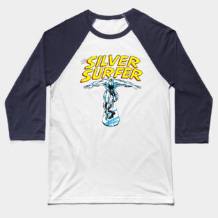 Classic Silver Surfer (Grunged) Baseball T-Shirt