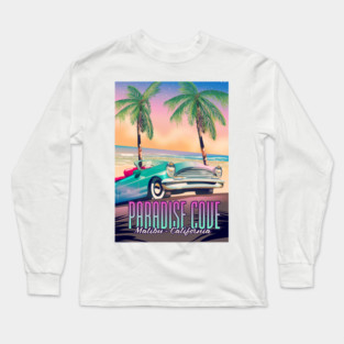 Paradise Cove,Malibu,California vintage travel poster. Long Sleeve T-Shirt