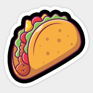 Taco cartoon Sticker