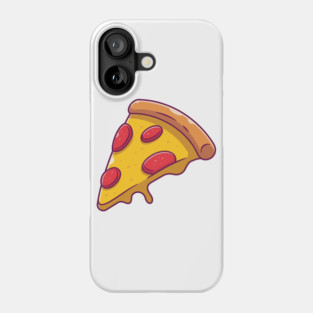 Slice of pizza with melted cheese cartoon Phone Case