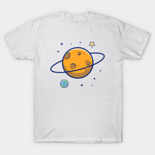 Planet Saturn cartoon T-Shirt