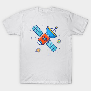 Satellite in space cartoon T-Shirt