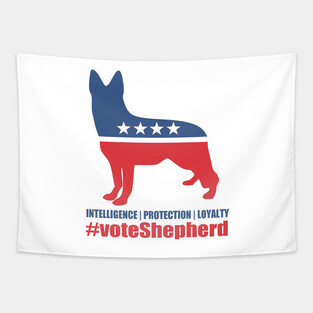 Vote Shepherd - German Shepherd Tapestry