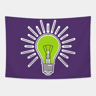 green lightbulb Tapestry
