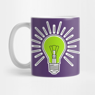 green lightbulb Mug
