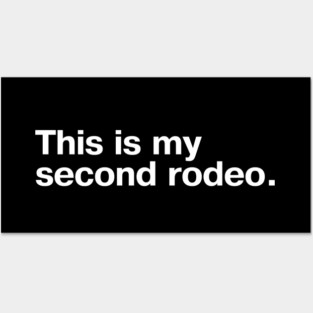 "This is my second rodeo." in plain white letters - cos you're not the noob, but barely Posters and Art