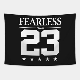 Fearless Psalm 23 Bible Scripture Verse Christian Tapestry