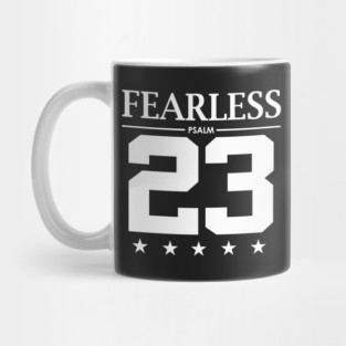 Fearless Psalm 23 Bible Scripture Verse Christian Mug