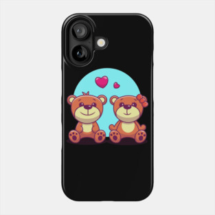 Couple of bear cartoon Phone Case
