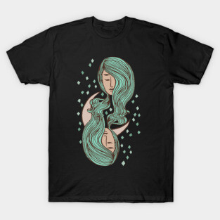 Queen Goddess Moon and Stars T-Shirt