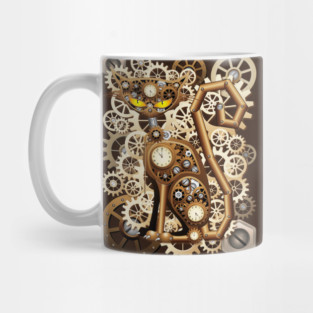Steampunk Cat Vintage Style Mug