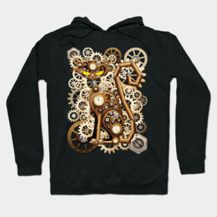 Steampunk Cat Vintage Style Hoodie