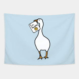 Silly Goose Says Ew People Tapestry