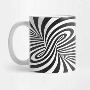 Black and White Vortex Optical Illusion - Trippy Mug