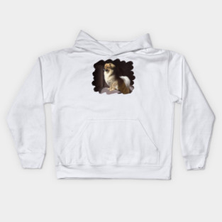Tibetan Spaniel Painting Kids Hoodie