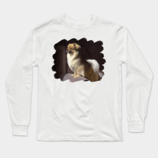 Tibetan Spaniel Painting Long Sleeve T-Shirt