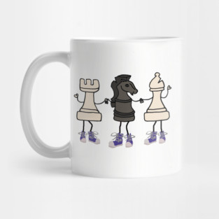 Cool Funny Chess Game Pieces Cartoon Art Mug