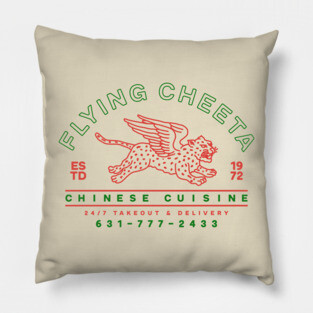 Flying Cheeta Chinese Cuisine Pillow