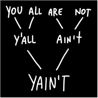 Yaint Verb Origin - Grammar Explanation Posters and Art