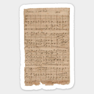 Bach | Original handwritten score by Johann Sebastian Bach Sticker
