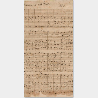 Bach | Original handwritten score by Johann Sebastian Bach Posters and Art