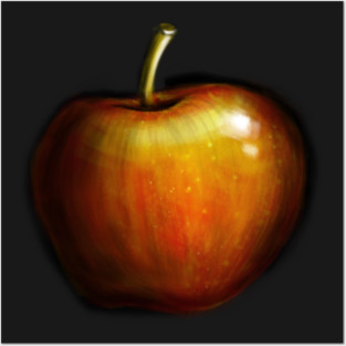 Golden Apple Illustration Posters and Art