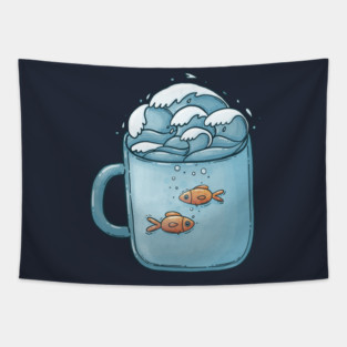 Goldfish cup Tapestry