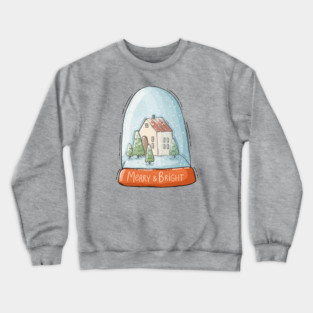 Merry and Bright snow globe Crewneck Sweatshirt
