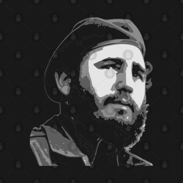 Fidel Castro Black and White Fidel Hat TeePublic