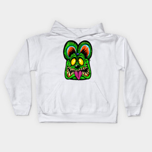 Rat Fink face fan art Kids Hoodie