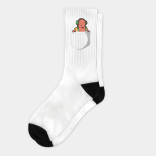 Pocket Hot Dog Dancing HotDog Filter Meme Socks